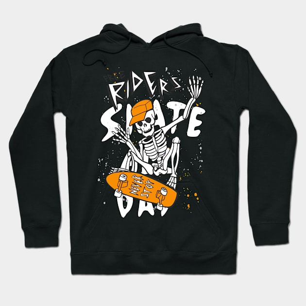 Skate All Day Hoodie by TomCage